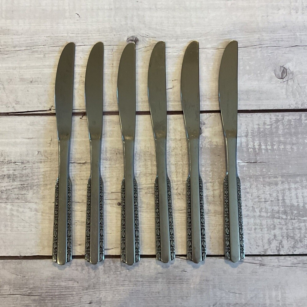 Stanley Roberts SRB91 Stainless Steel Flatware Dinner Knives Set Of 6 Korea